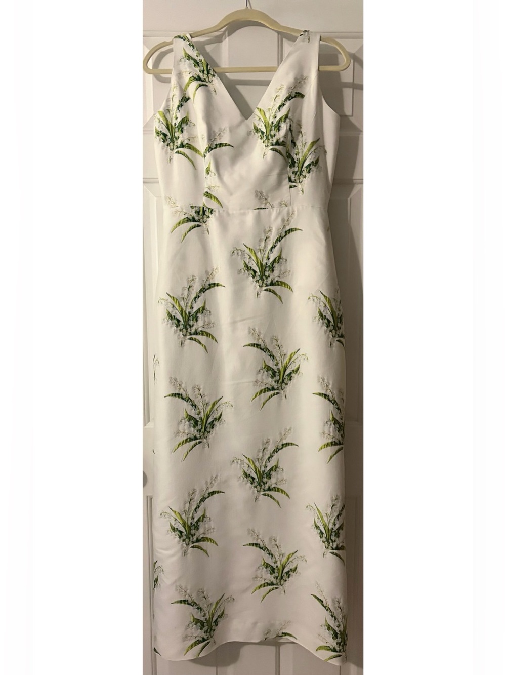 LULA KATE Jacquard White Lily of the Valley Dress Engineered Size 6